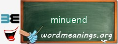 WordMeaning blackboard for minuend